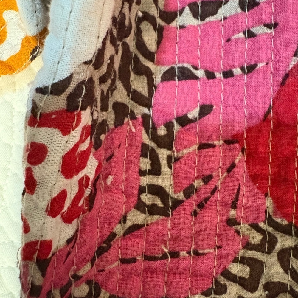 Animal Print Jacket  Quilted Blazer Reversible and Dark Floral Print - Picture 13 of 13